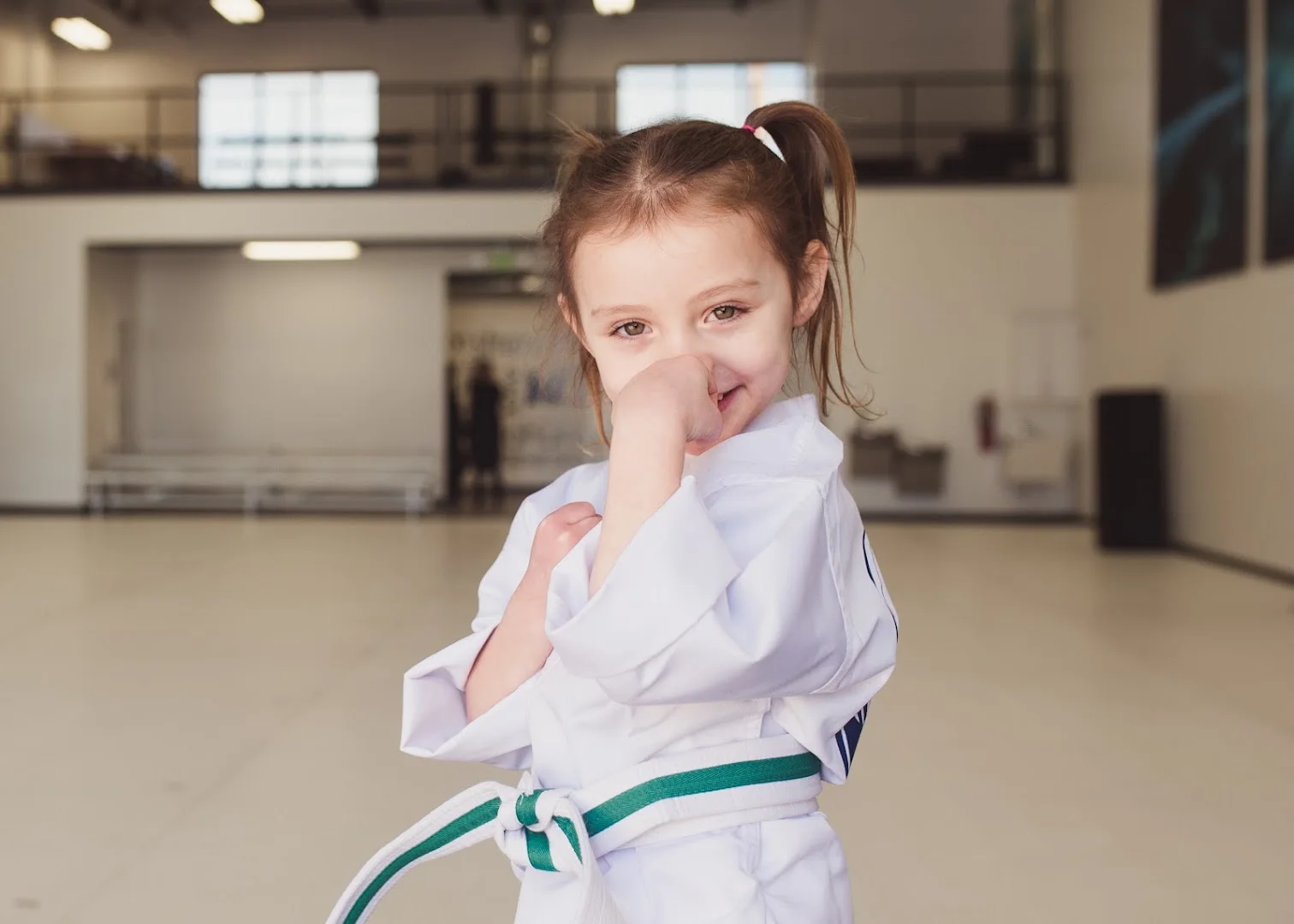 preschool students training during class at Kona Karate in Centerville