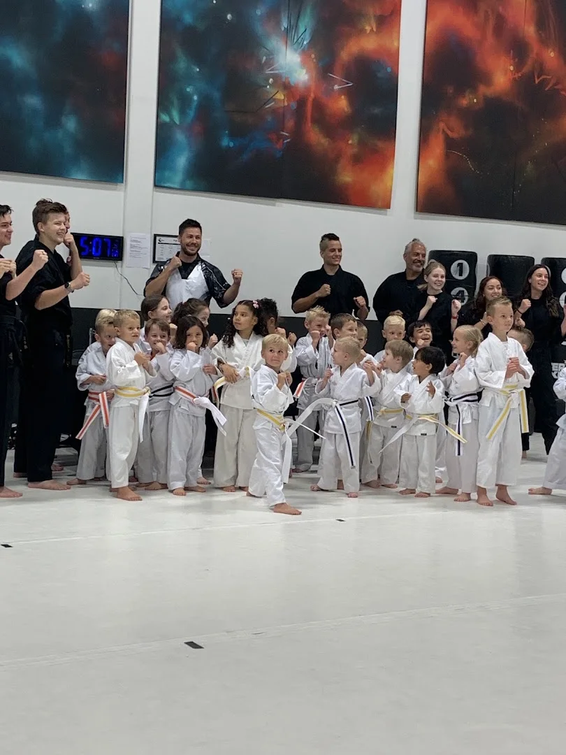 preschool students working through partner drills at Kona Karate