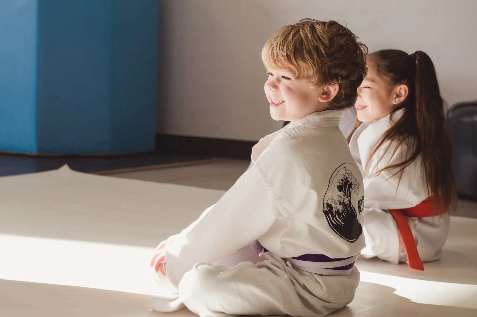 New preschool students in uniform at Kona Karate